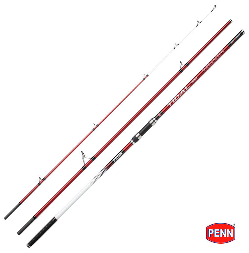 Penn Tidal Surfcasting Beach Fishing Rod - 15ft / 100-300g / 3pc - 155 –  Fishingmad