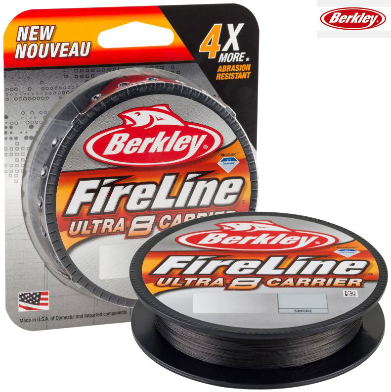 New Berkley Fireline Ultra 8 Carrier Braid Smoke 150m & 300m Spools - All Sizes