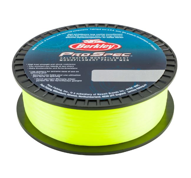 New Berkley Pro Spec Saltwater Mono Line Yellow 1000m Spool - All B/Strains