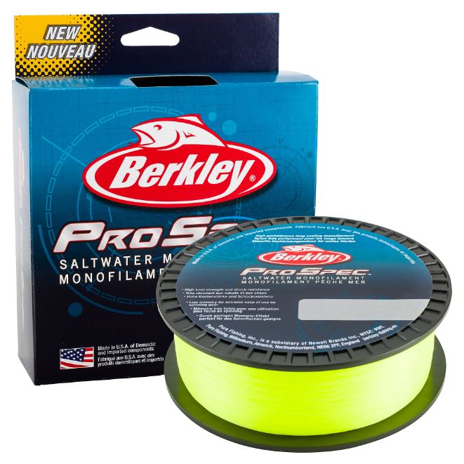 New Berkley Pro Spec Saltwater Mono Line Yellow 1000m Spool - All B/Strains