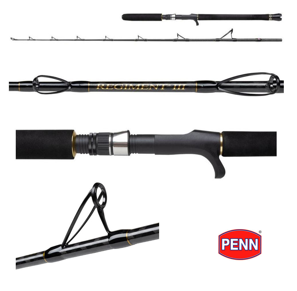 Penn Regiment III Mk3 Jig Casting Rods - 6ft / 2pc - All Models