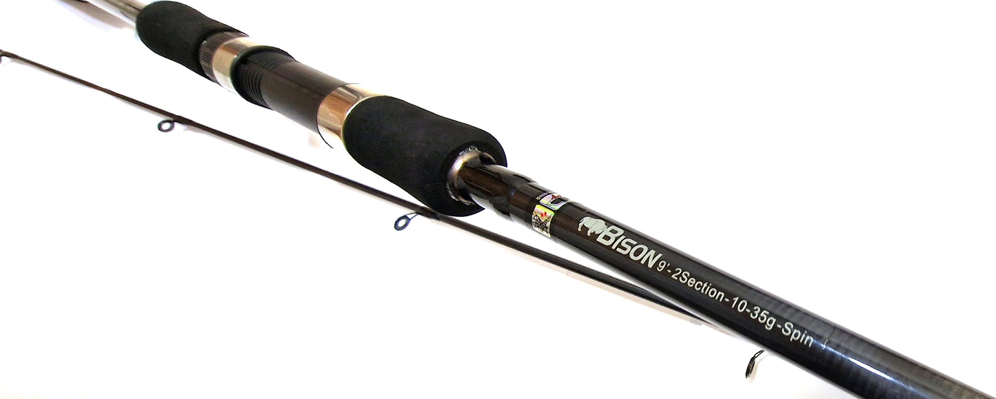 BISON 2 SECTION 9' CARBON SPIN ROD