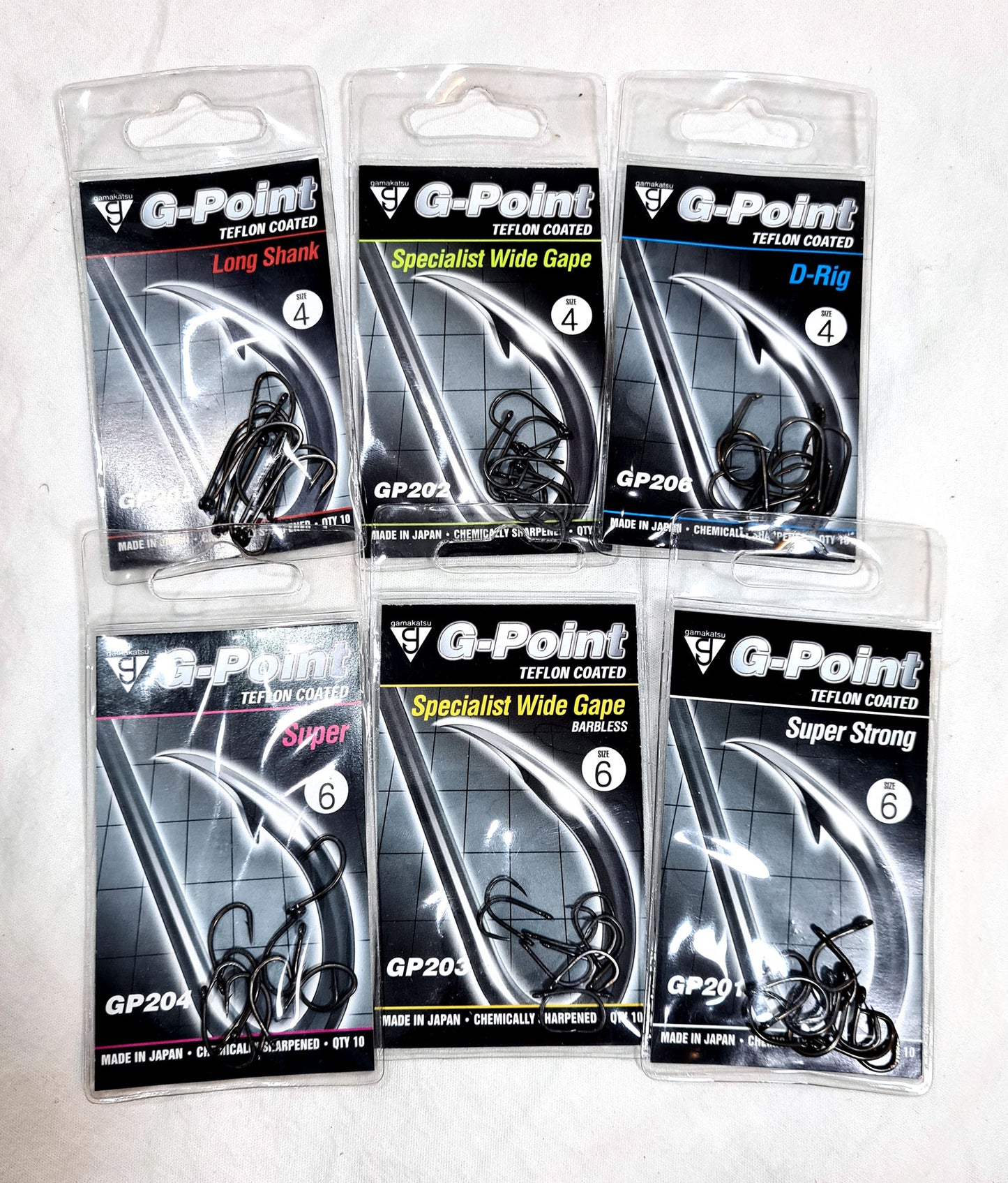 GAMAKATSU G-POINT TEFLON COATED CARP HOOKS, HALF PRICE CLEARANCE