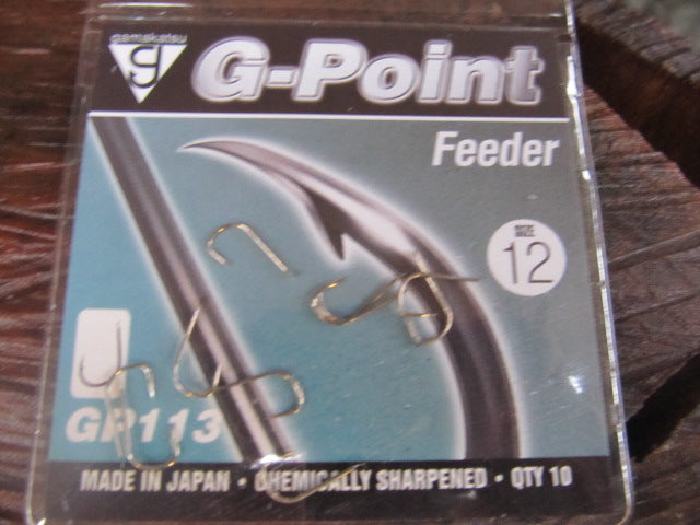 GAMAKATSU G.POINT SPADE END HOOKS GP113 SIZE 12-20-22 FEEDER 75p per pack*