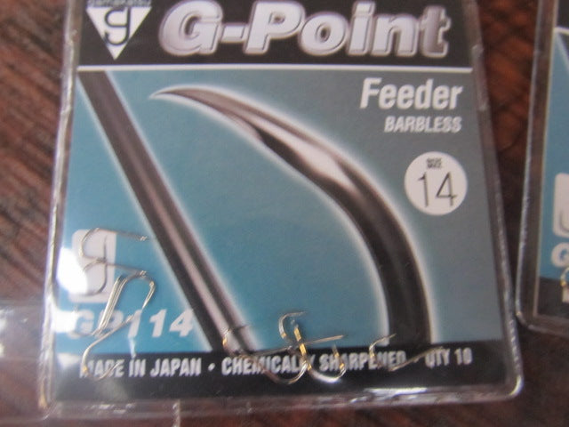 DAIWA GAMAKATSU G-POINT GP114 12-14-16-18-20-22  BARBLESS FEEDER HOOKS