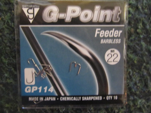 DAIWA GAMAKATSU G-POINT GP114 12-14-16-18-20-22  BARBLESS FEEDER HOOKS