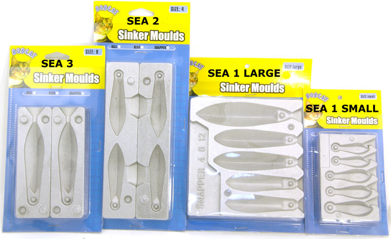 SEA FISHING TORPEDO LEAD MOULD 4 SIZES OF SEA FISHING TORPEDO