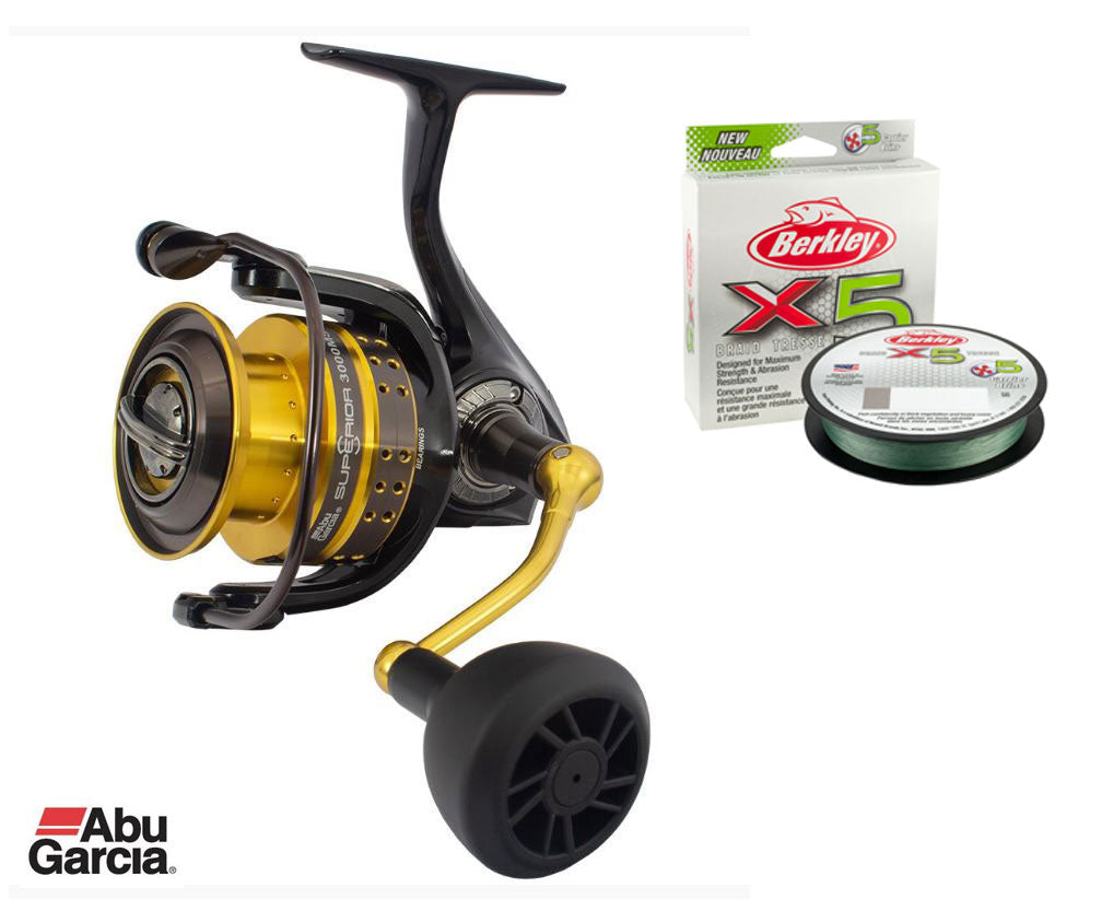 New Abu Garcia Superior 5000H Spinning Reel & Free Berkley X5 Braid - 150m