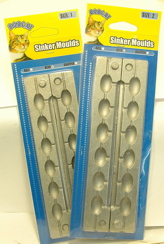 IN LINE OVAL EGG LEAD SINKER MOULD 12gr or 15 gr