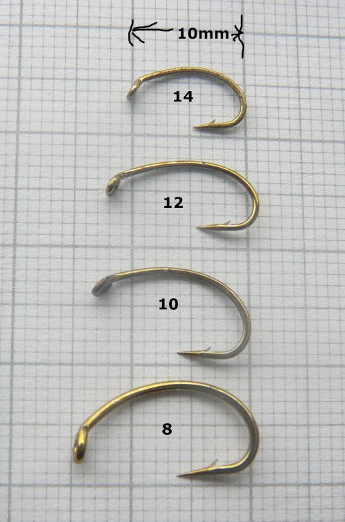 100 PACK OF GOLD BUZZER NYMPH GRUB HOOKS