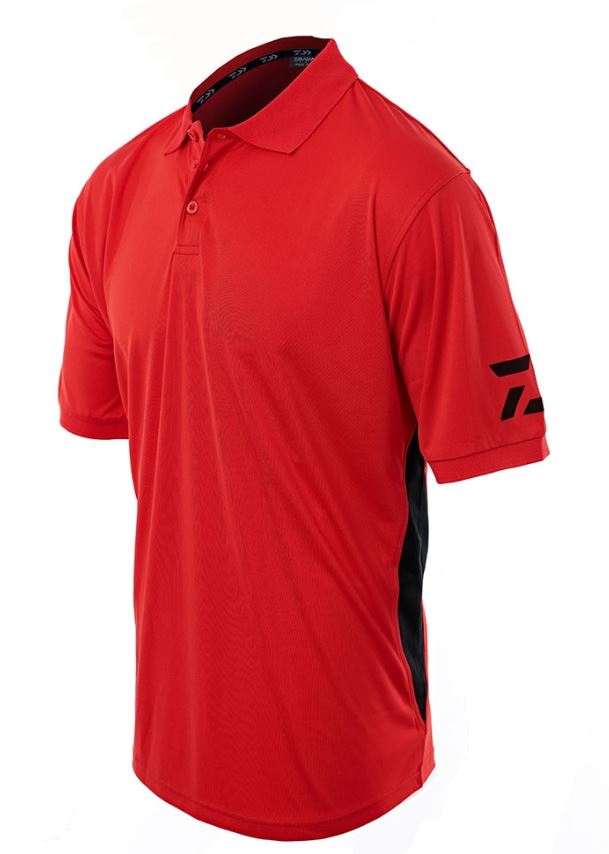 New Daiwa D Vec Polo Shirts - Red / White / Blue - Small - XXL