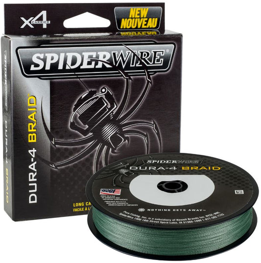 New Spiderwire Dura-4 Braid Moss Green 150m & 300m Spools - All Sizes