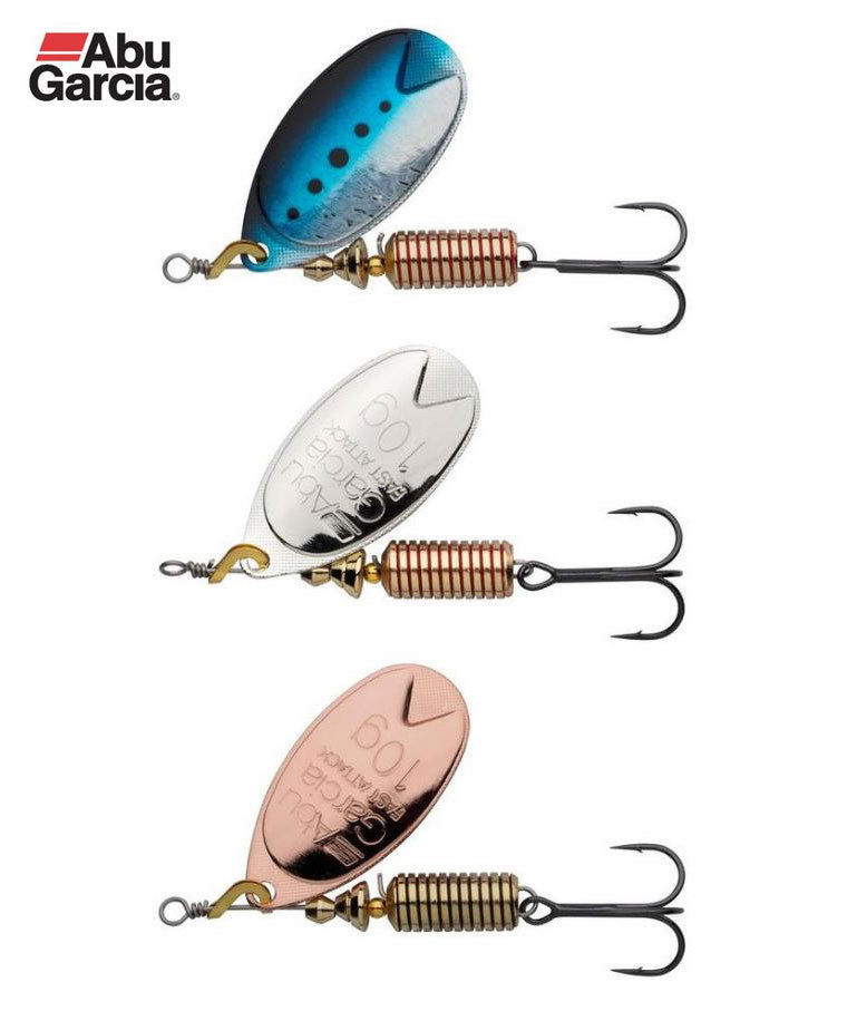 Abu Garcia Fast Attack Spinners - 3 Pack - Silver/Copper/Sardine - Fishing Lures