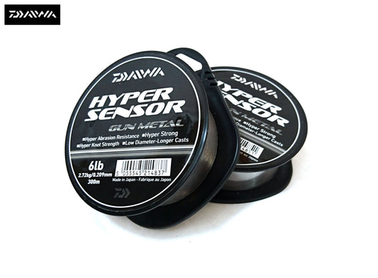 Daiwa Hyper Sensor Gun Metal Monofil Fishing Line 300m Spool - All Sizes