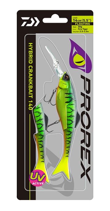 New Daiwa Prorex Hybrid Crankbait 140 Lure with Spare Tail - All Colours