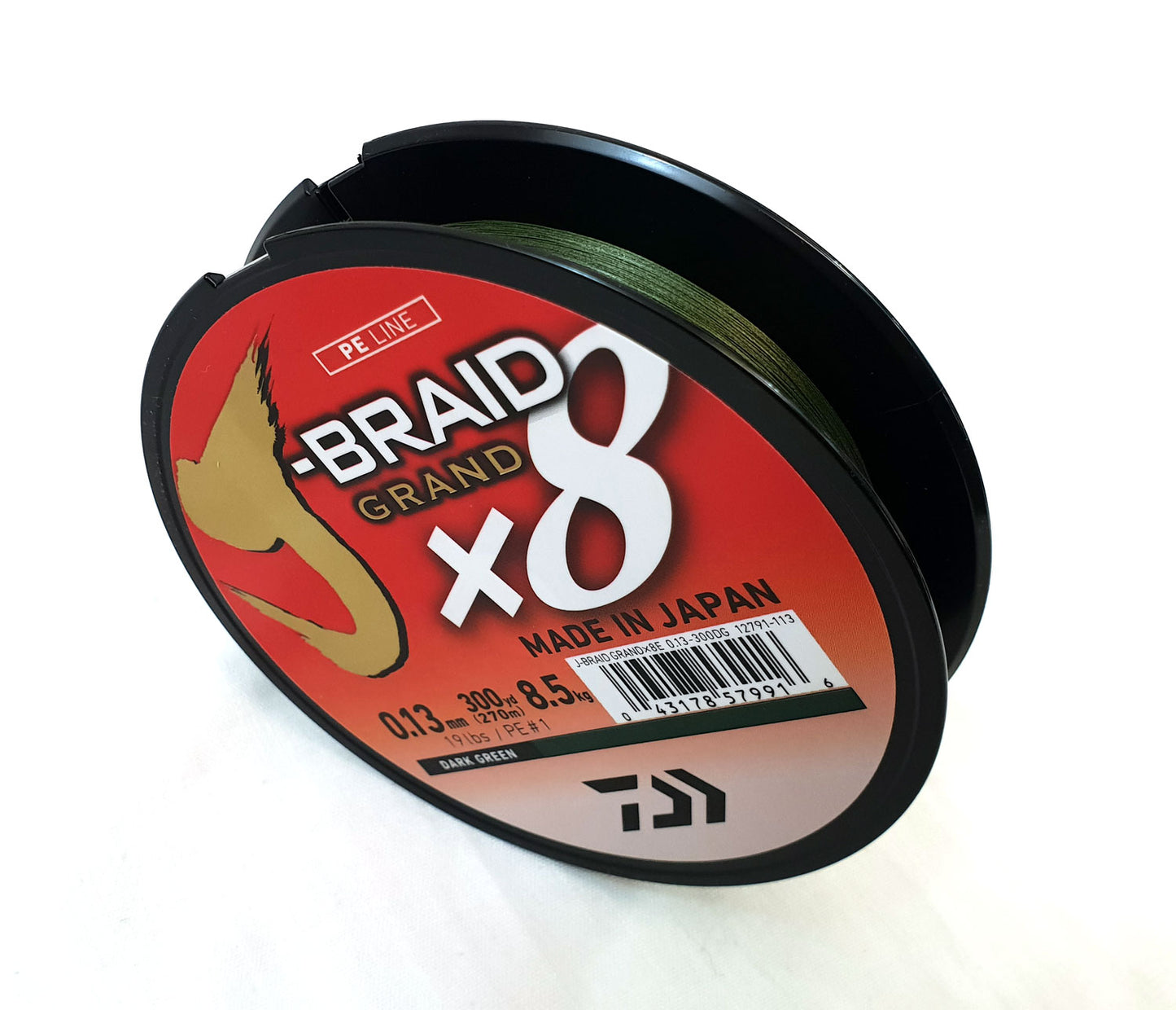 New Daiwa J-Braid Grand X8 Fishing Line 135m - All Colours & Breaking Strains