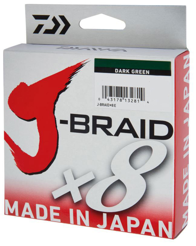 Daiwa J-Braid X8 Fishing Line 300m Spool - All Colours and Breaking Strains