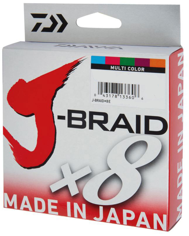 Daiwa J-Braid X8 Fishing Line 300m Spool - All Colours and Breaking Strains