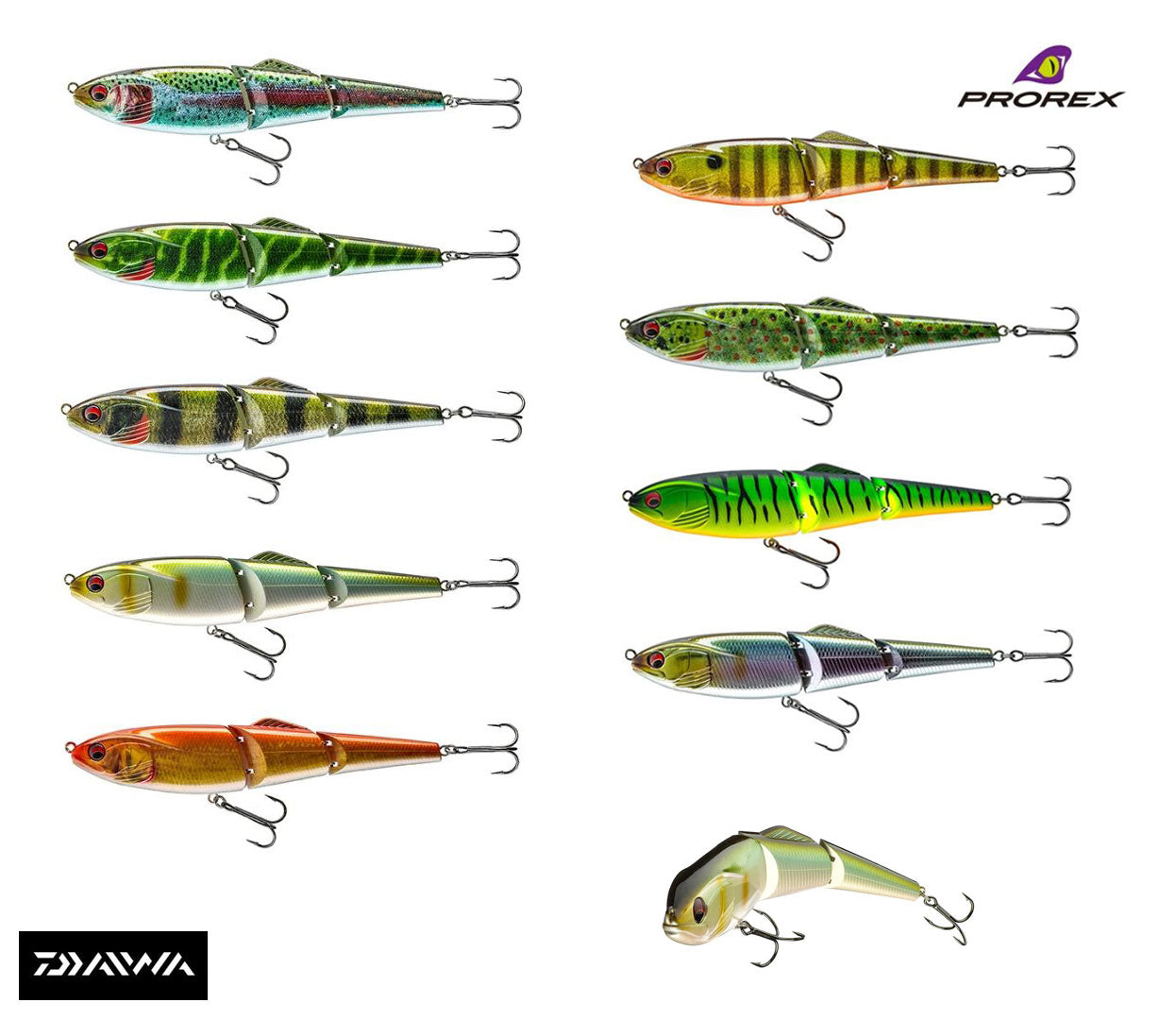 New Daiwa Prorex Joint Bait Lures 100 / 150 / 200 - All Models - Colours