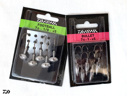 Special Offer Daiwa Jig Head Bullet & Torpedo Jig Heads - All Sizes