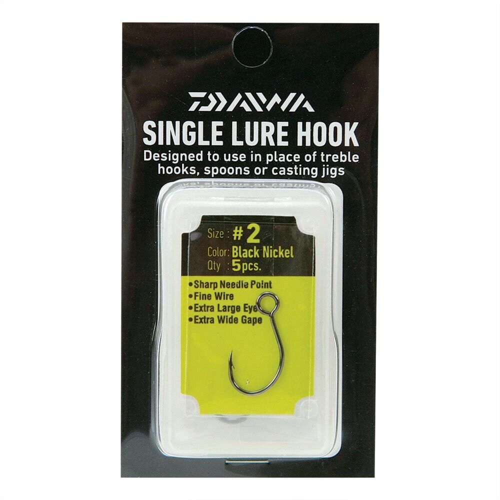 DAIWA SINGLE LURE HOOK SIZE 2 , 1/0