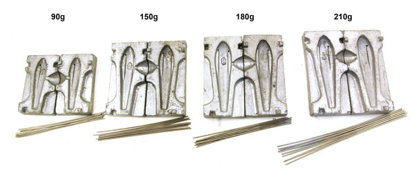 LEAD STREAM SINKER MOULD 90G TO 210G FREE P&P