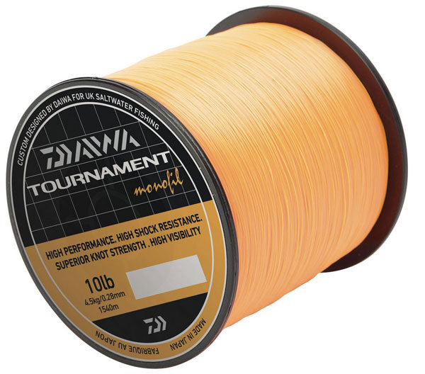 New Daiwa Tournament Mono Fishing Line Fluoroscent Orange  Bulk Spool  All Sizes