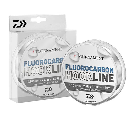 New Daiwa Tournament Fluorocarbon Hookline Fishing Line 50m Spool - All Sizes