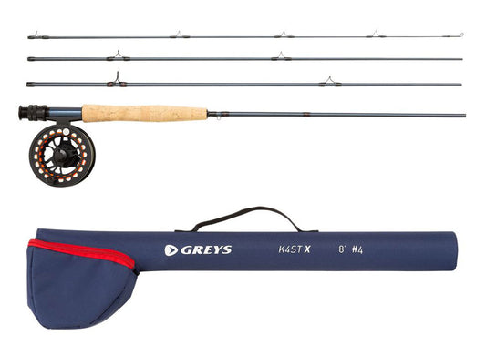 Greys K4STX Fly Fishing Combo 10' / #3 - Rod / Reel / Tube - Loaded with Line - 1532731