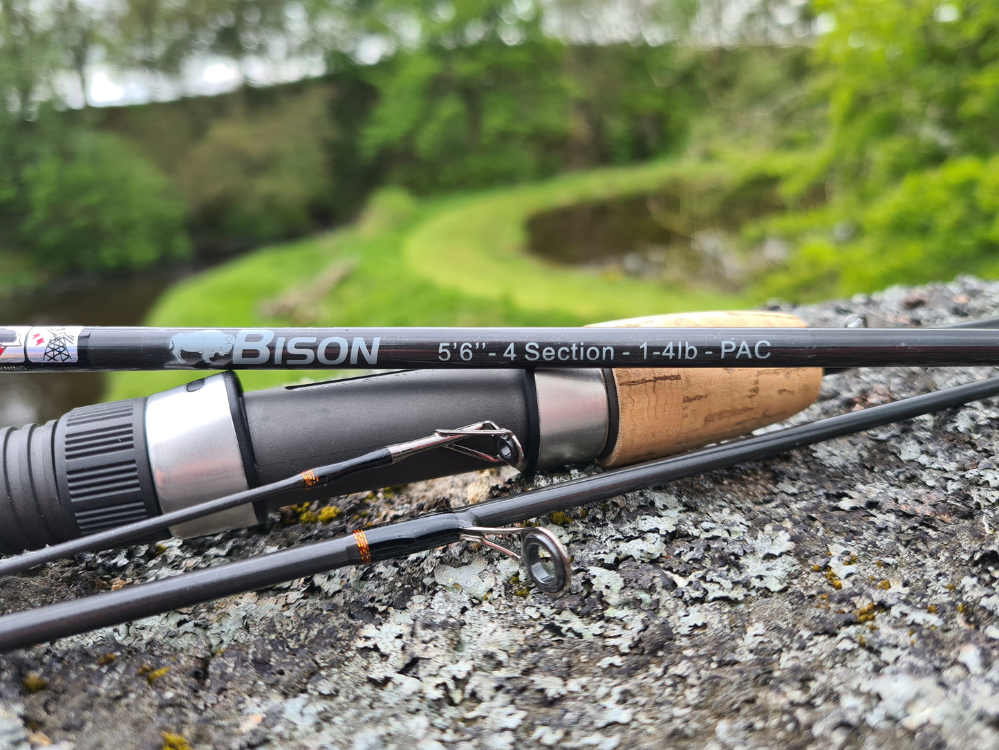 BISON PAC LIGHT 5'6" 4pc 1-4lb TRAVEL SPINNING ROD PAC564ULFS