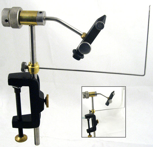 FULLY ROTATABLE FLY TYING VICE WITH  BOBBIN CRADLE