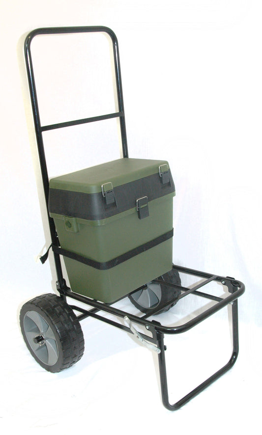 FOLDING FISHING SEATBOX TROLLEY & SEATBOX