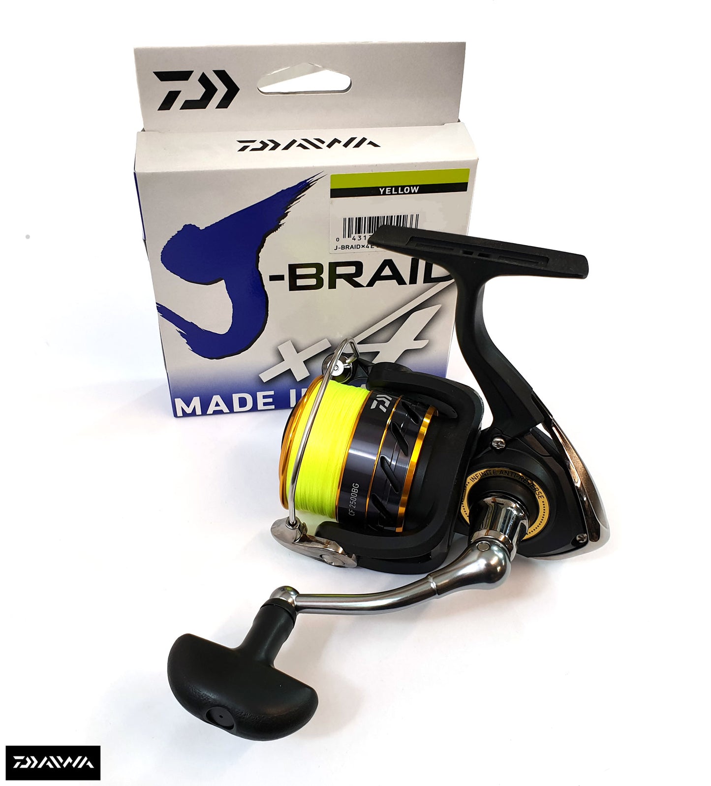 Special Offer Daiwa Crossfire 2500BG Fishing Reel - Fully Loaded with J-Braid X4 - CF2500BG