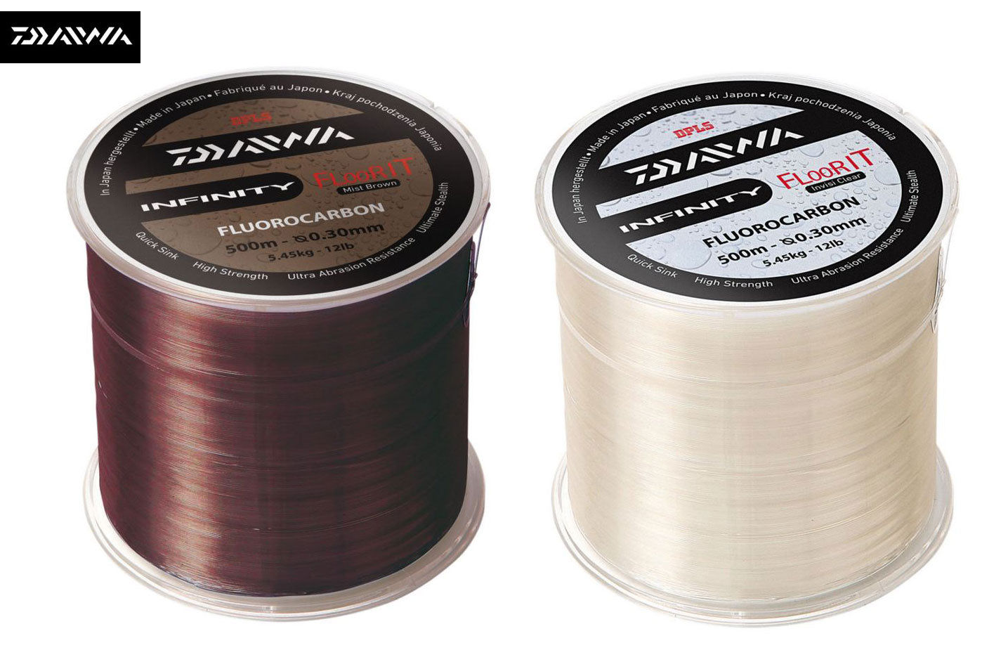 EX DISPLAY DAIWA INFINITY FLOOR IT FLUOROCARBON LINE 500M 10LB brown