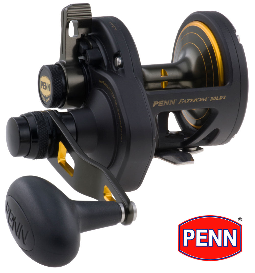 Penn Fathom 40N Lever Drag 2 Speed Multiplier Fishing Reel - FTH40NLD2 - 1292934