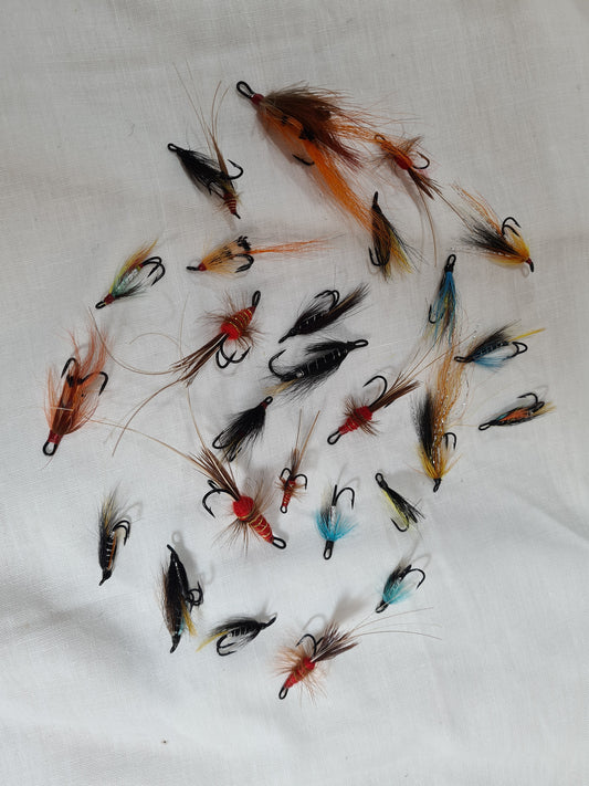 SALMON & SEA TROUT FLIES DOUBLES AND TREBLE FLY SELECTION  X 28