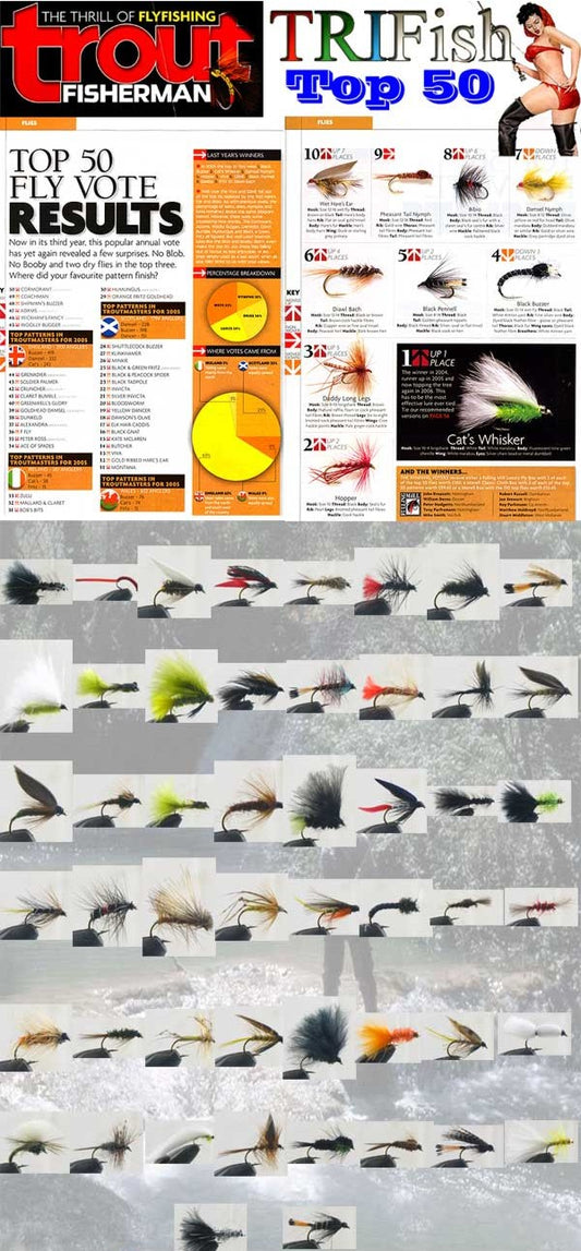 TROUT FISHERMAN TOP 50 FLY VOTE TROUT FLIES